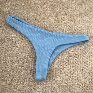 blue cheeky bikini bottoms